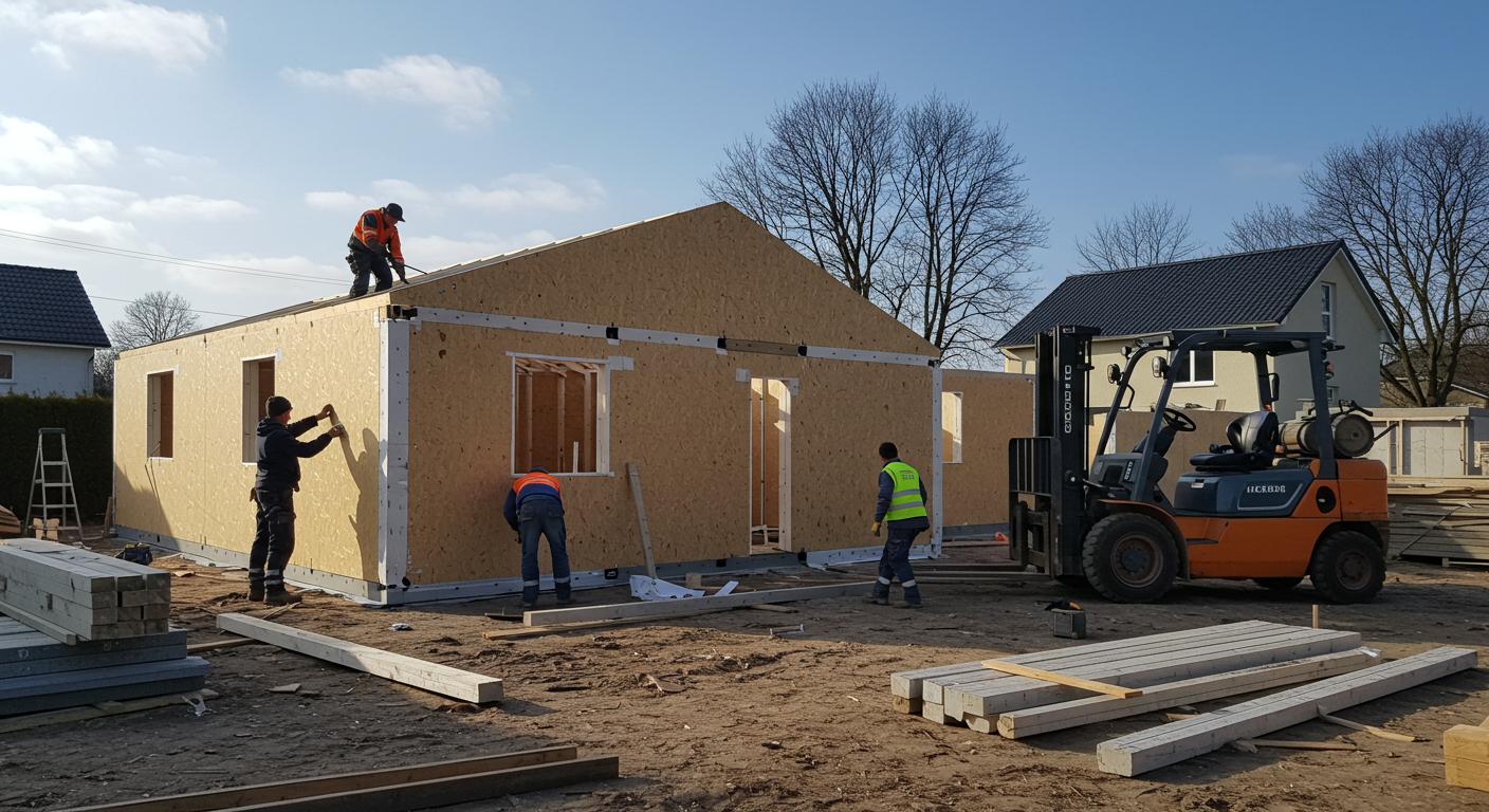 Быстровозводимый коттедж