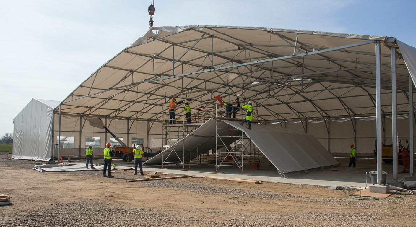 Тентовый ангар для сезонного хранения