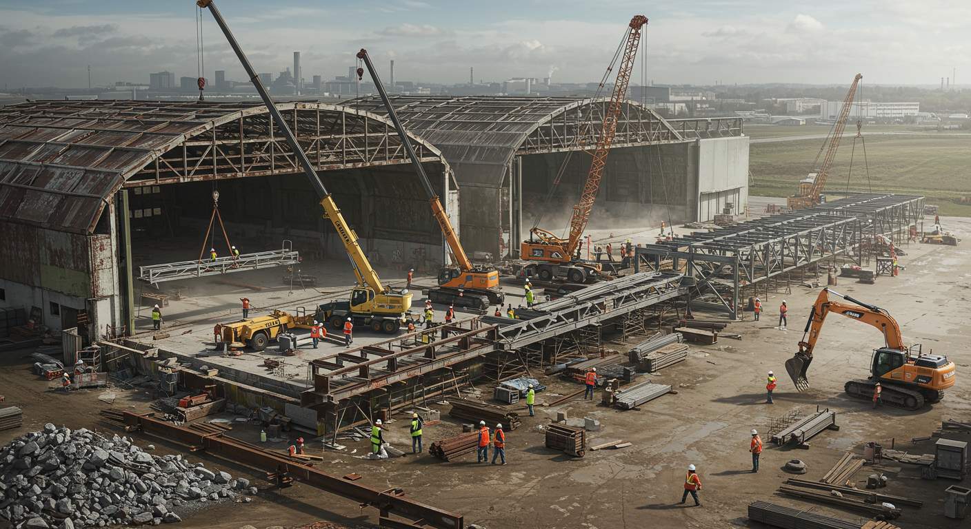 Ремонт и реконструкция старого ангара Ремонт и реконструкция старого ангара