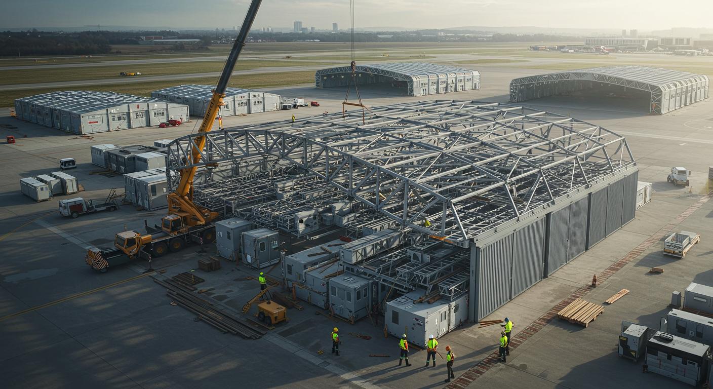 Мобильный ангар в эксплуатации Мобильный ангар в эксплуатации