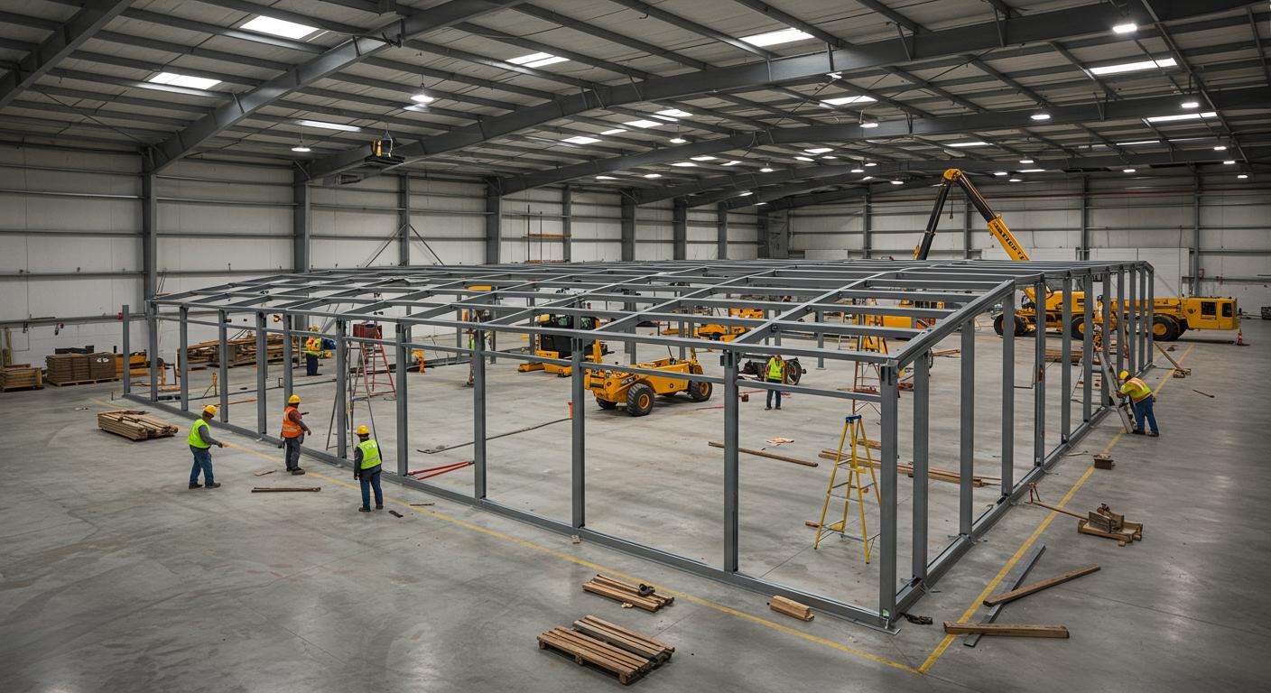 Монтаж ангаров для складских помещений