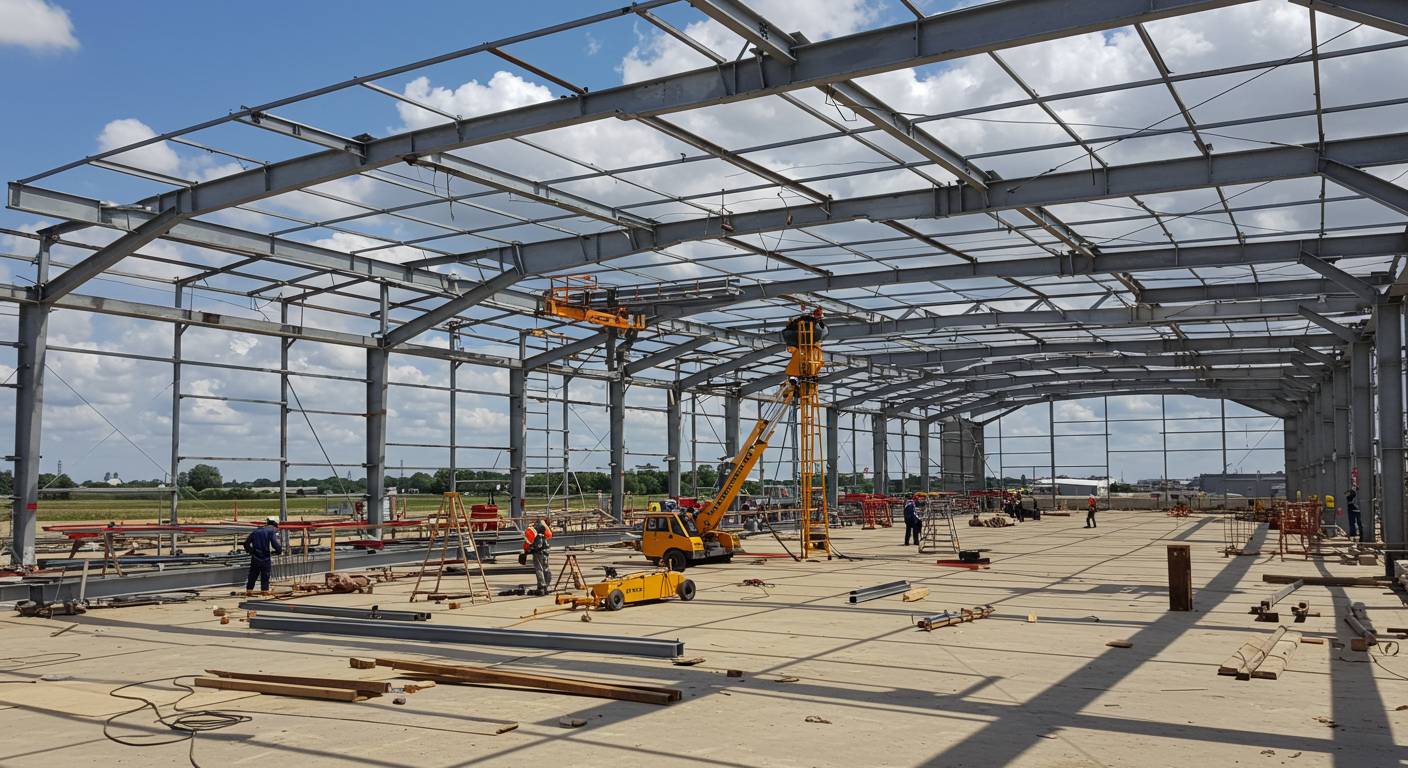 Монтаж металлического каркаса Монтаж металлического каркаса