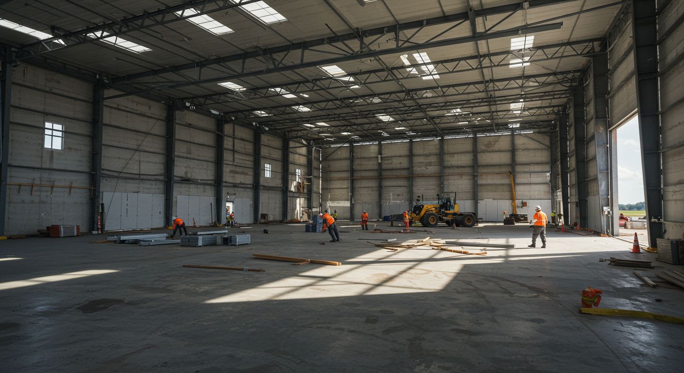 Строительство ангара Строительство ангара