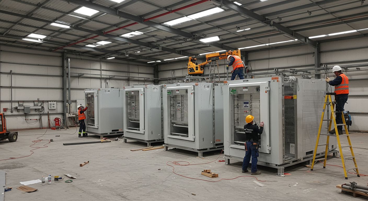 Монтаж ангаров для морозильных камер