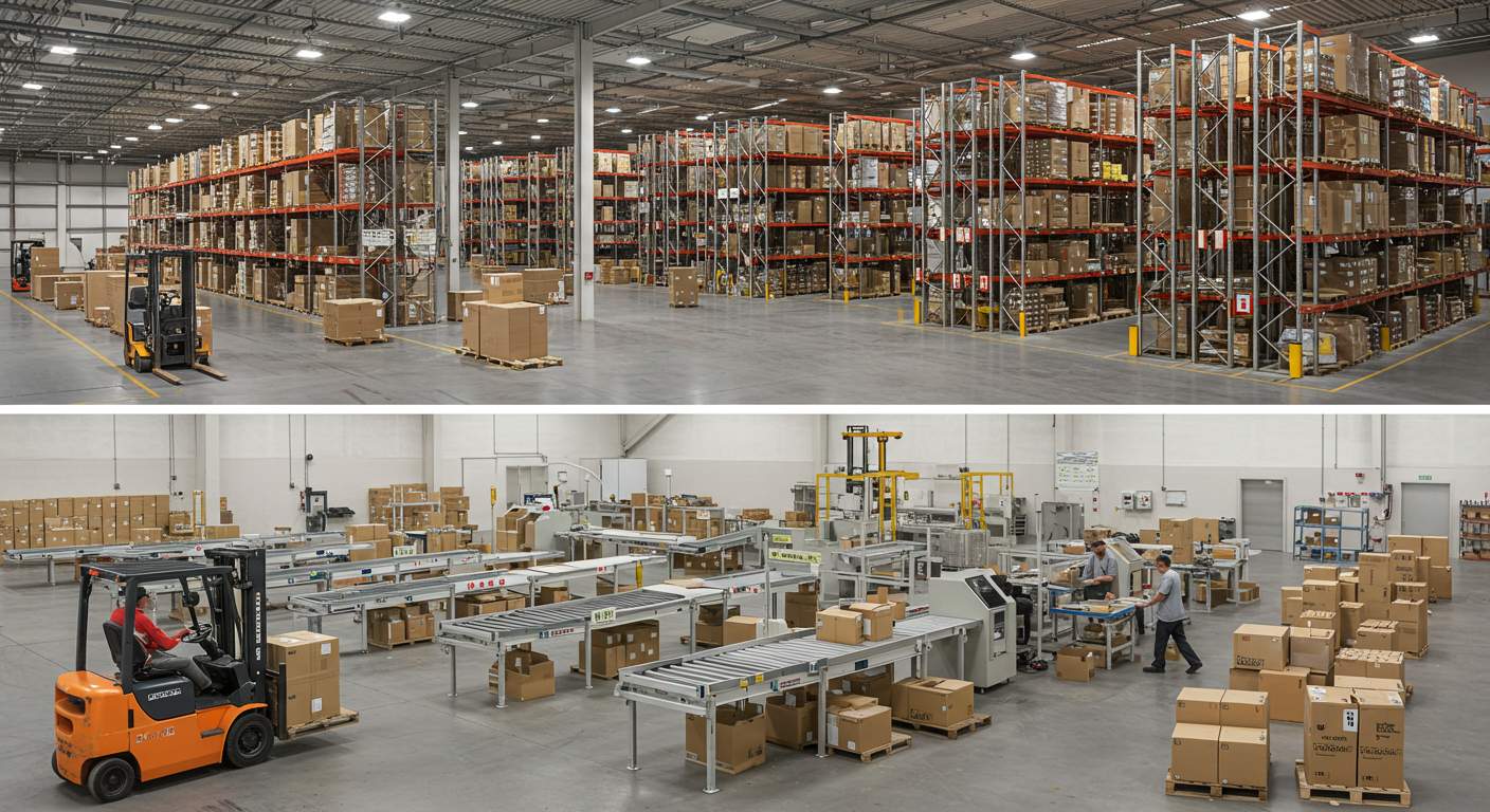 Монтаж складов для хранения продукции