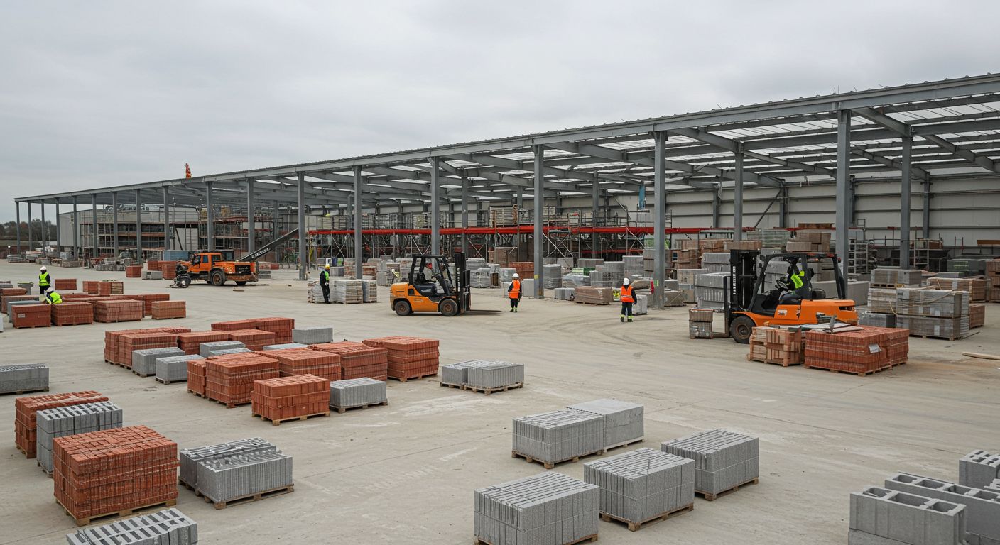 Склад кирпича и блоков