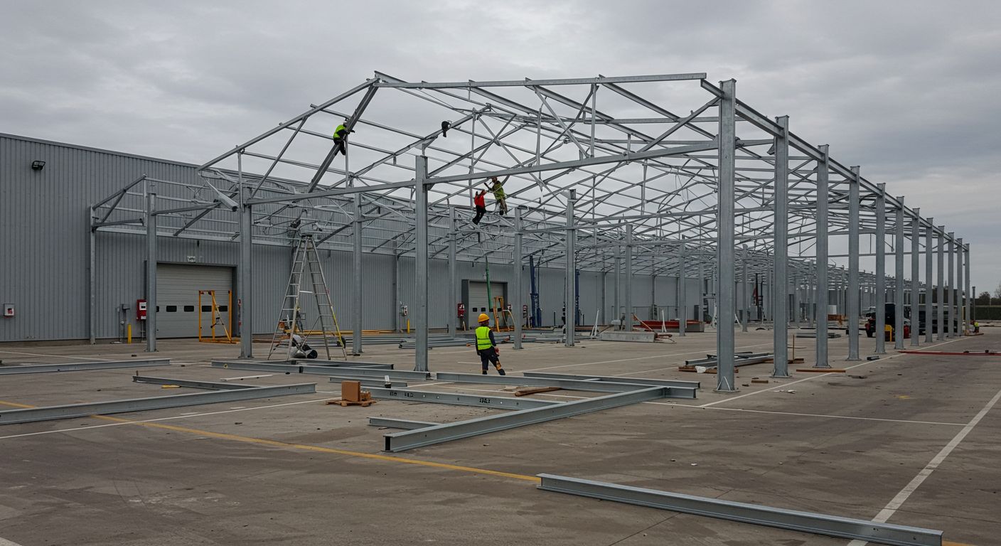 Монтаж ангаров для распределительных центров