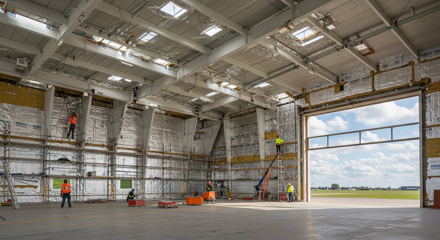 Утепленный ангар с минимальными теплопотерями Утепленный ангар с минимальными теплопотерями