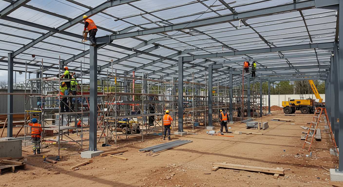 Монтаж ангаров для спортивных хранилищ и складов