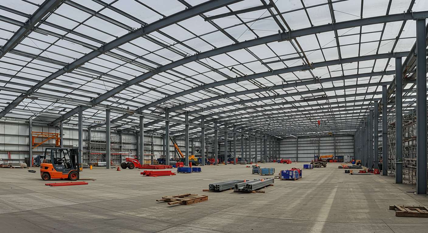 Современный ангар для хранения оборудования Ангар для хранения оборудования