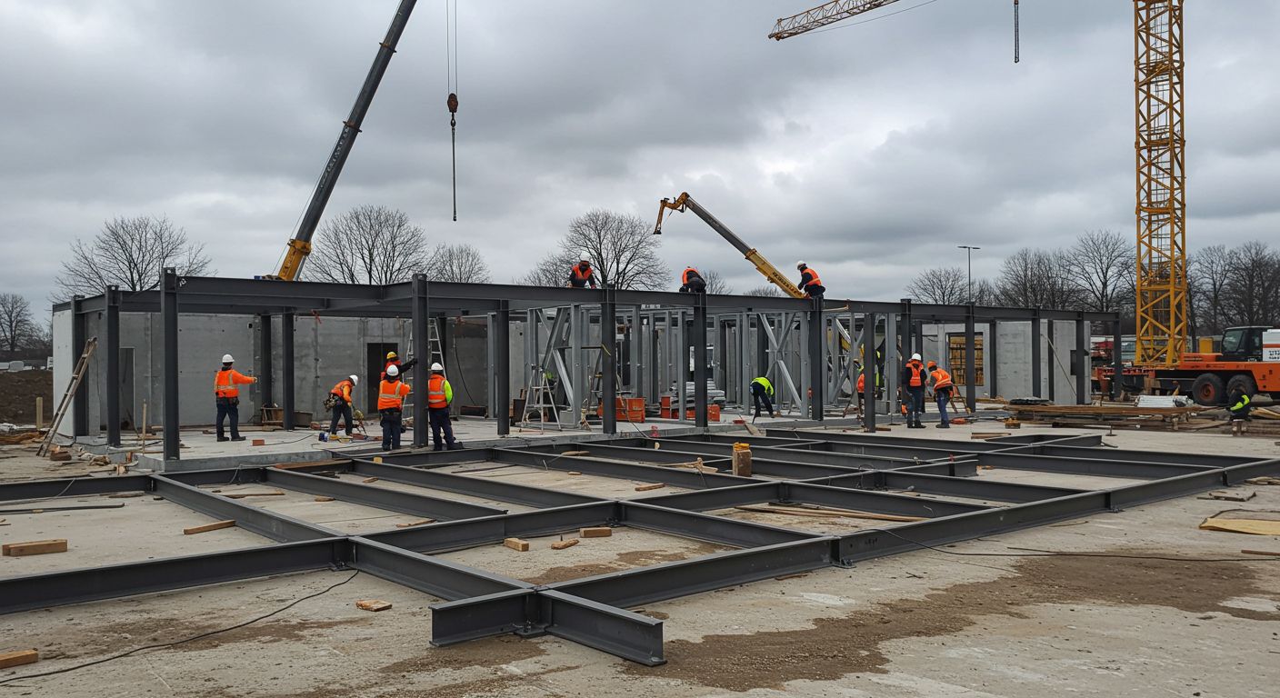 Модульное здание из стальных конструкций