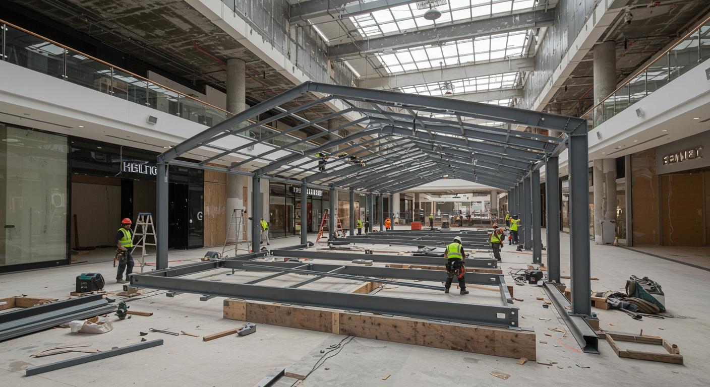 Монтаж ангаров для торговых комплексов