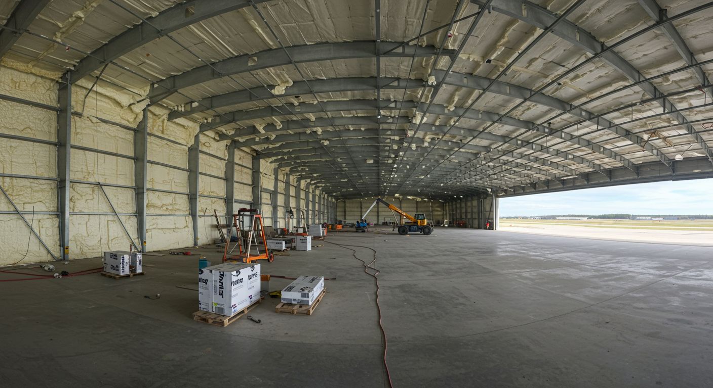 Современные технологии утепления ангаров