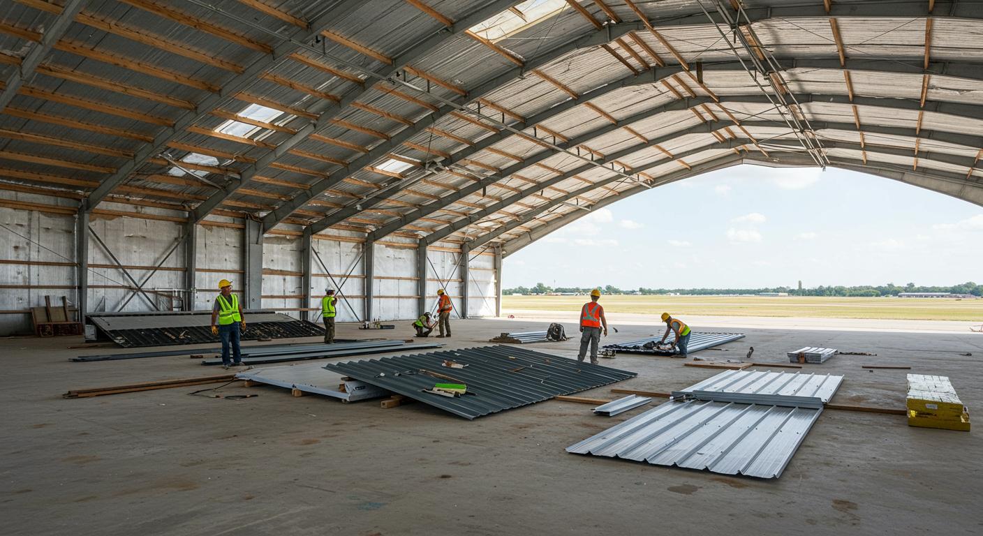 Выбор покрытия для кровли ангара