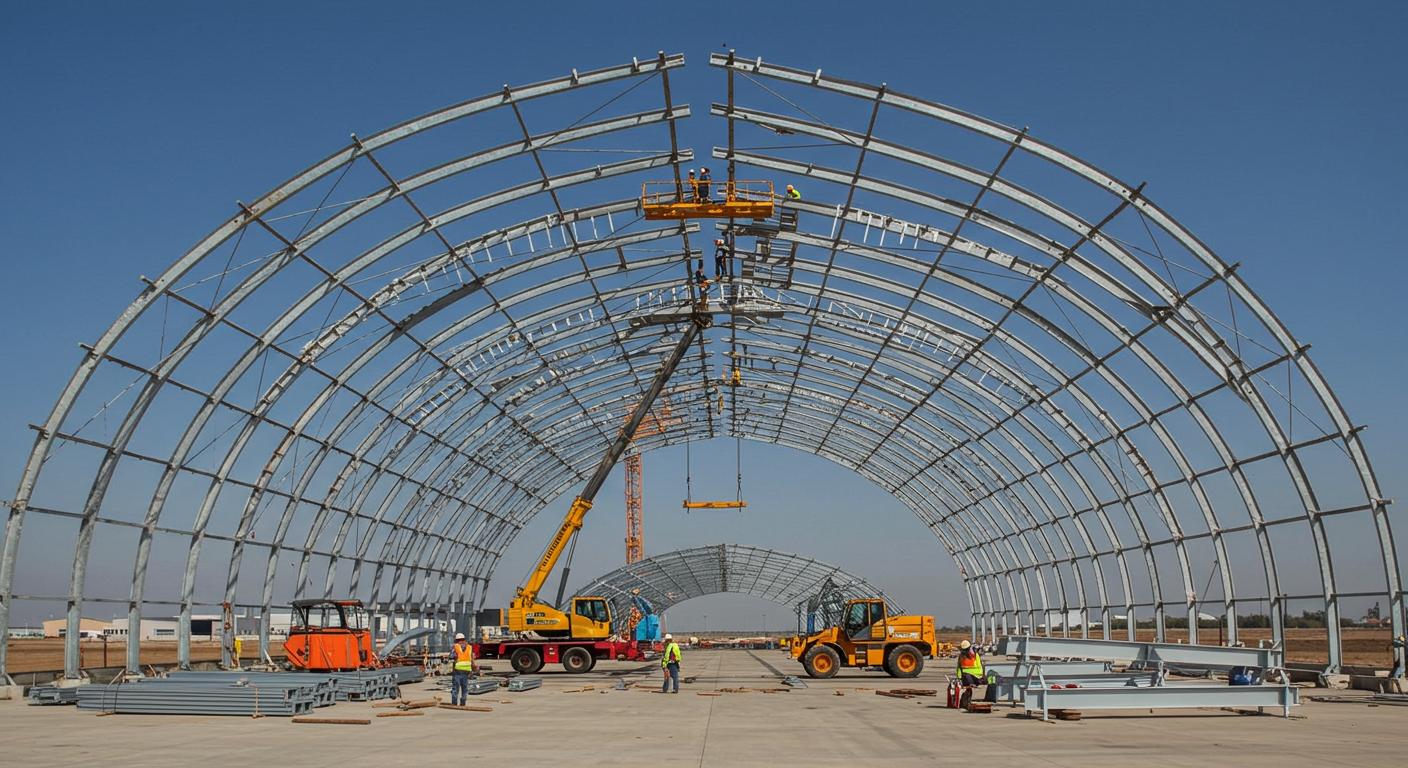Технологии сборки арочных ангаров нового поколения