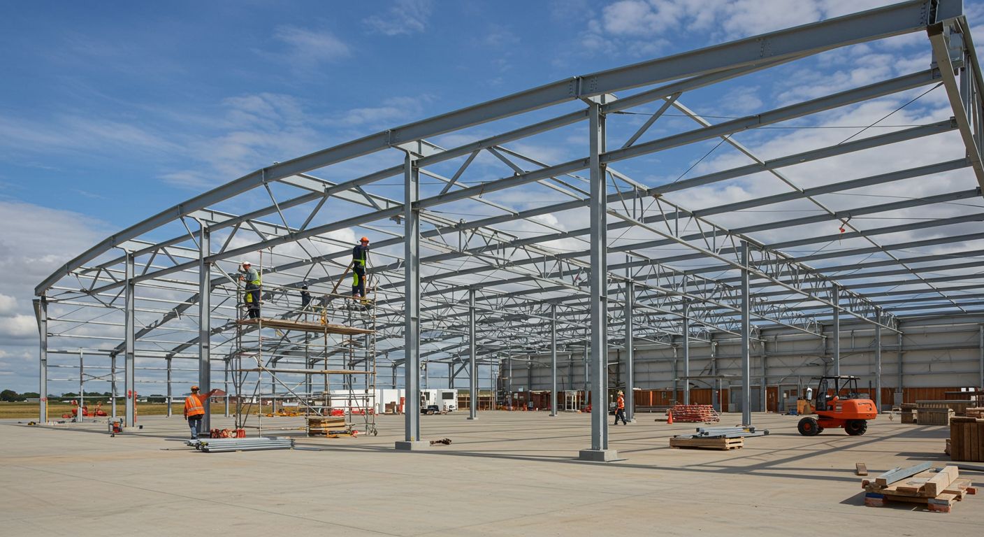 Легкие стальные фермы для ангаров