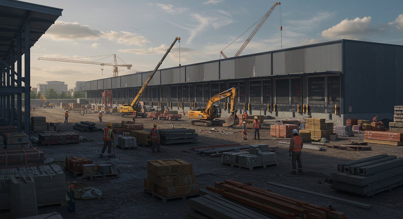 Монтаж складов из металлоконструкций