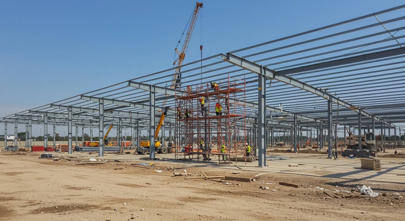 Монтаж складов из металлоконструкций