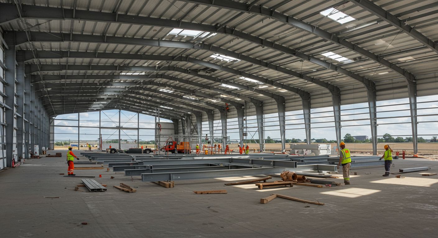 Сборный ангар в промышленности Сборный ангар в промышленности