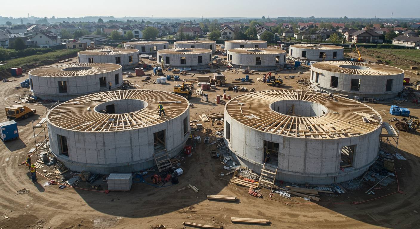 Быстровозводимый круглый жилой дом