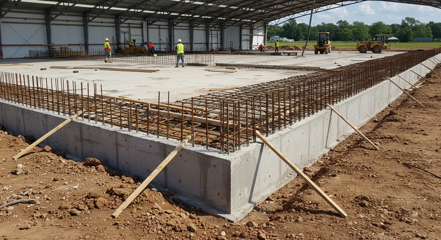 Фундамент под ангар Фундамент под ангар