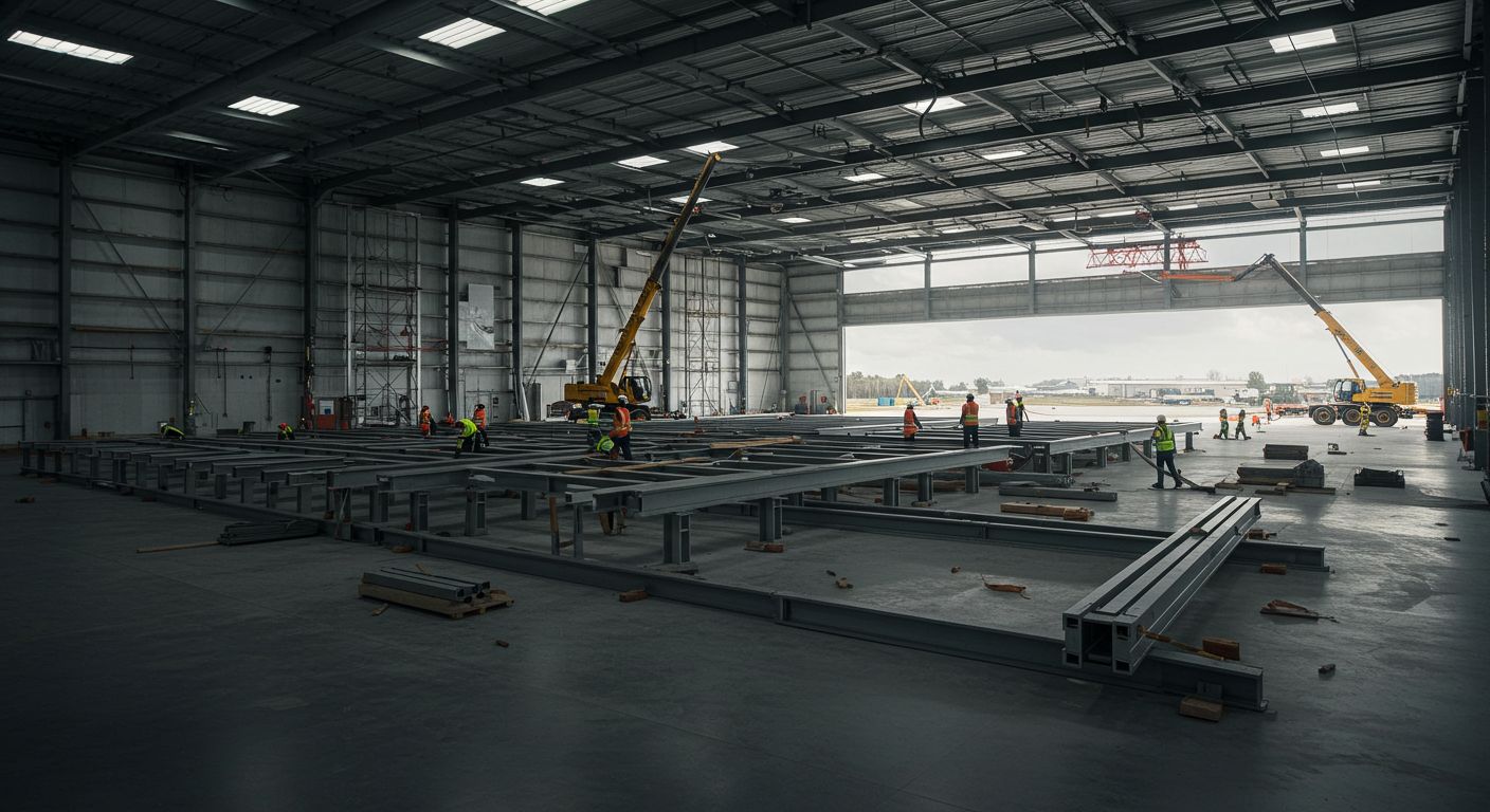 Сборный ангар для коммерческого использования Сборный ангар для коммерческого использования