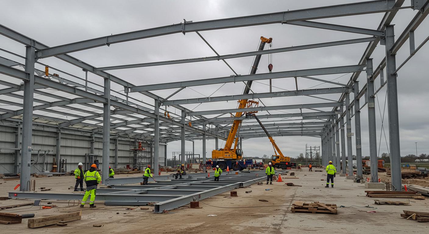 Монтаж ангаров для промышленных комплексов