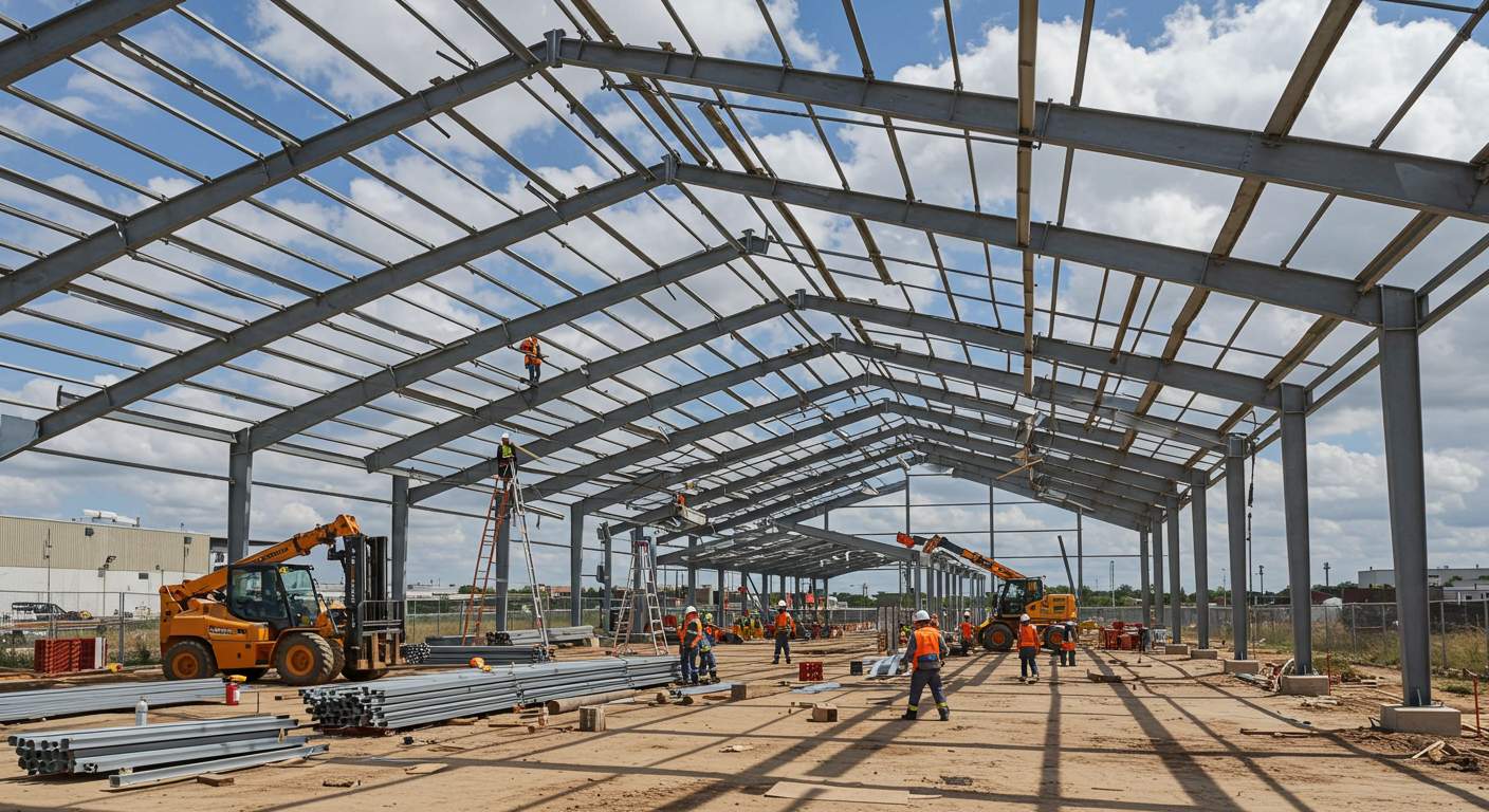 Монтаж ангаров для промышленных комплексов