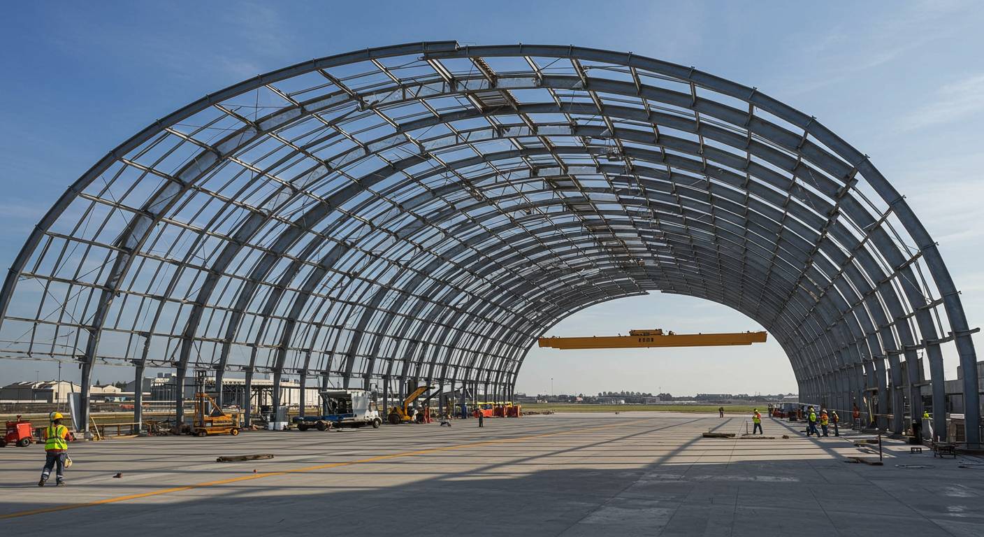 Промышленный арочный ангар Арочный ангар в промышленности