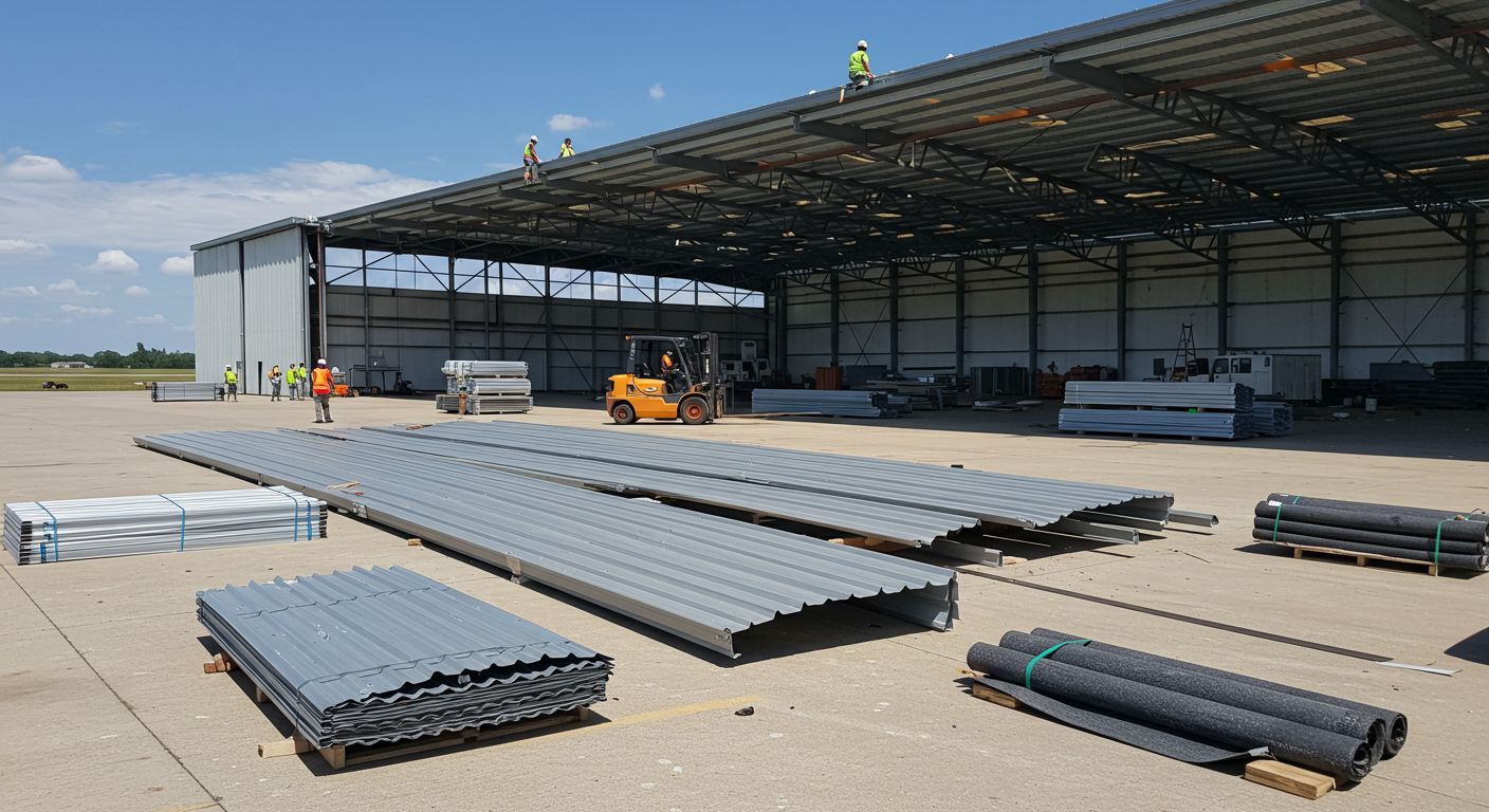 Как выбрать материалы для ангарной кровли