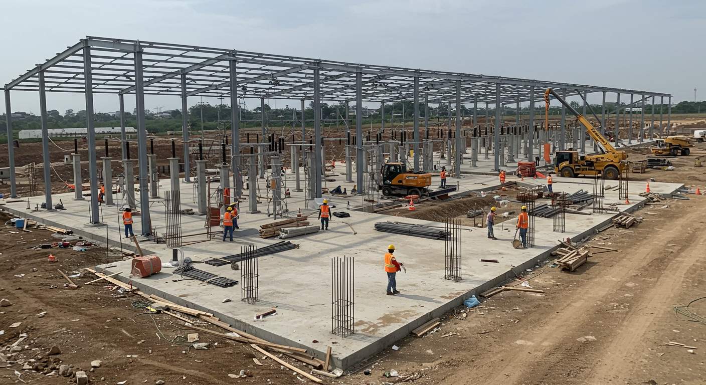 Строительство ангаров для газотурбинных установок