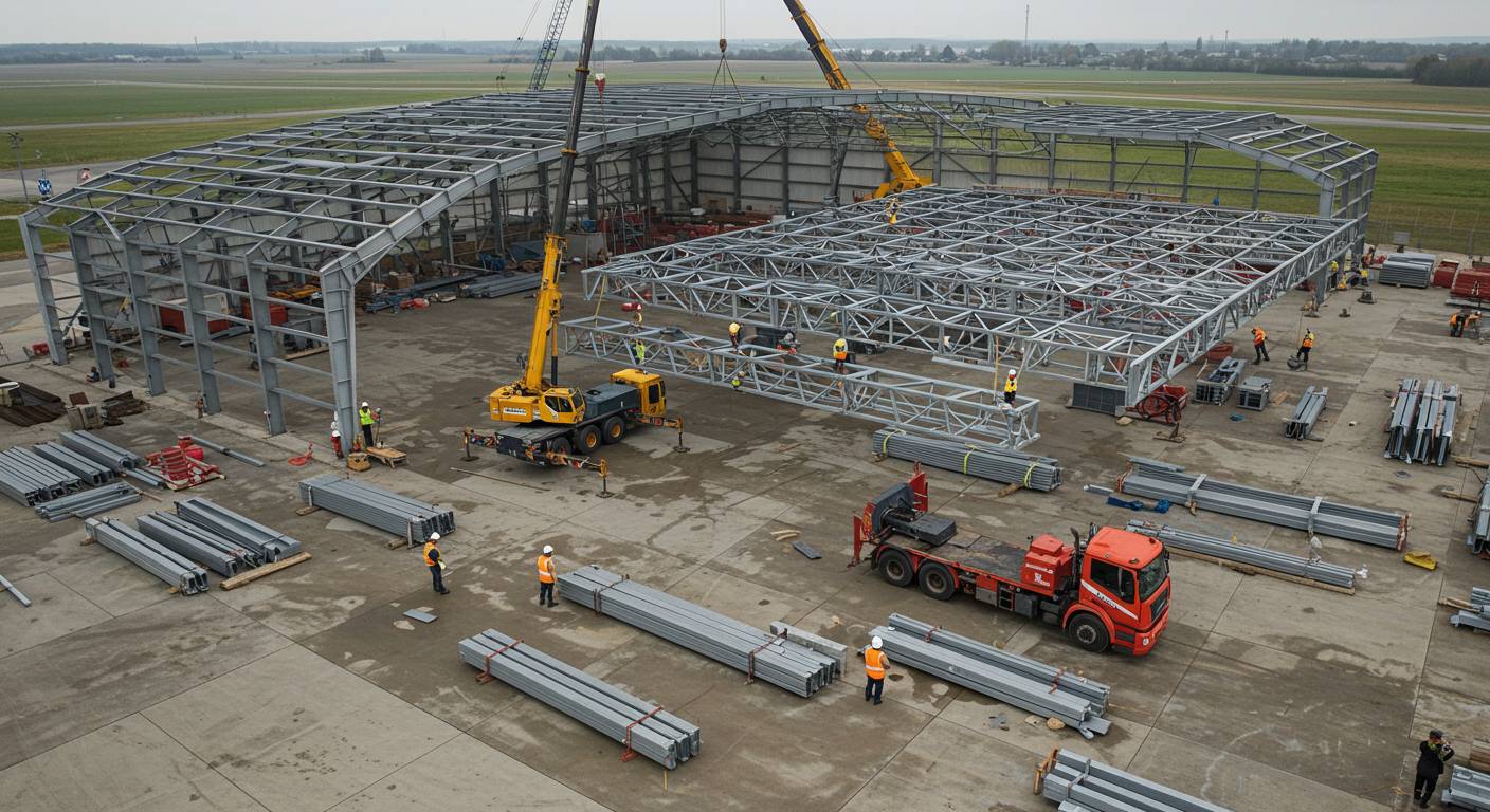 Современные методы монтажа металлических ферм Монтаж металлических ферм