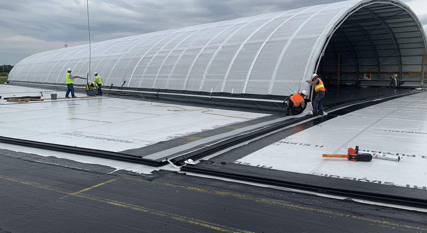 Как обеспечить герметичность ангарного покрытия