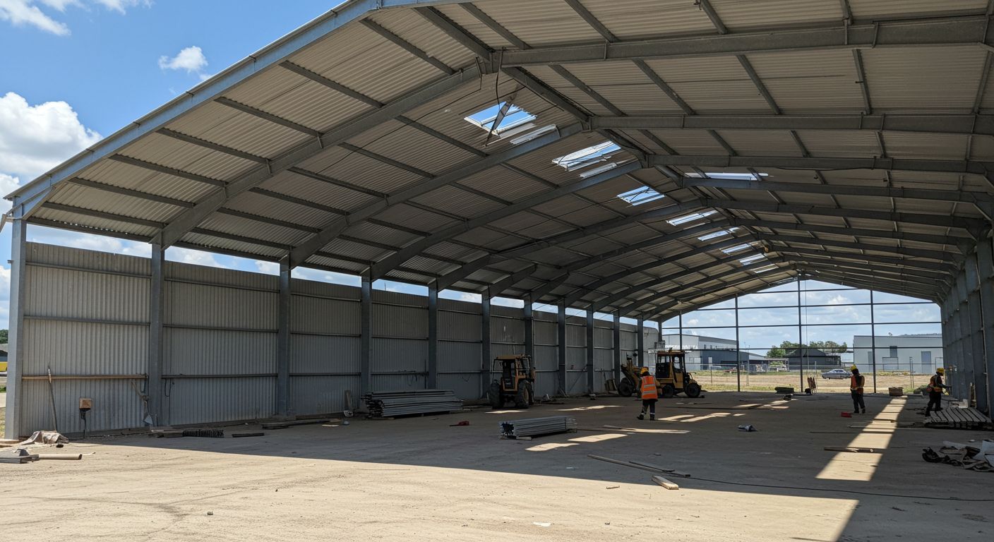 Ангар из профнастила