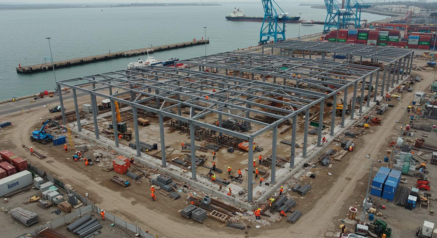 Строительство ангаров для морских портов