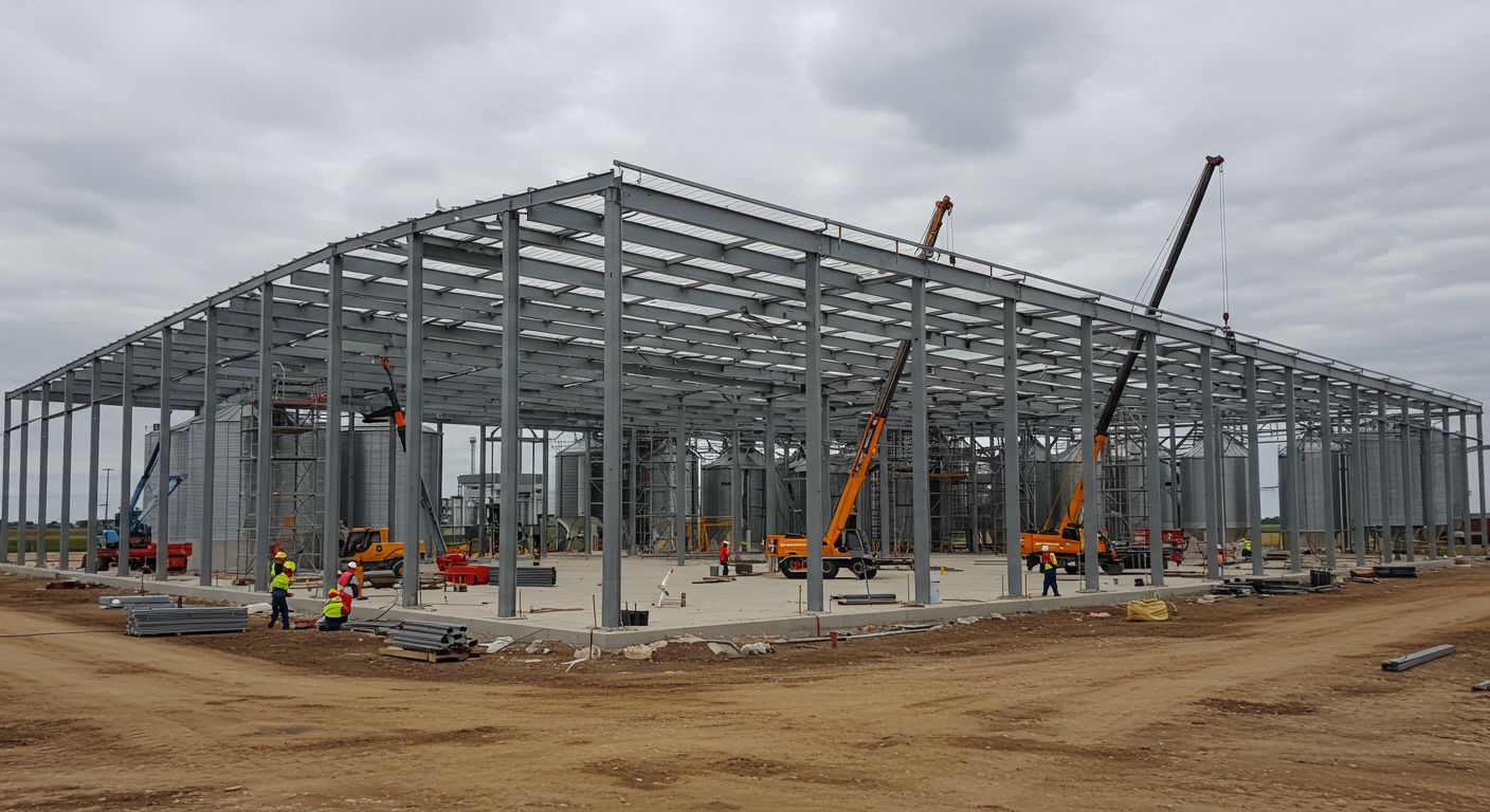 Ангар для хранения зерна и кормов