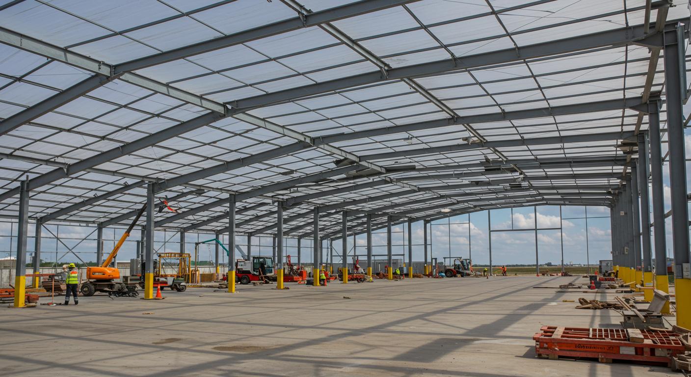 Современный ангар для автосервиса