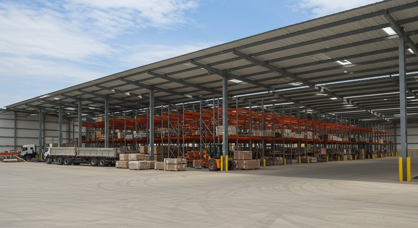 Монтаж складов эконом класса для логистики