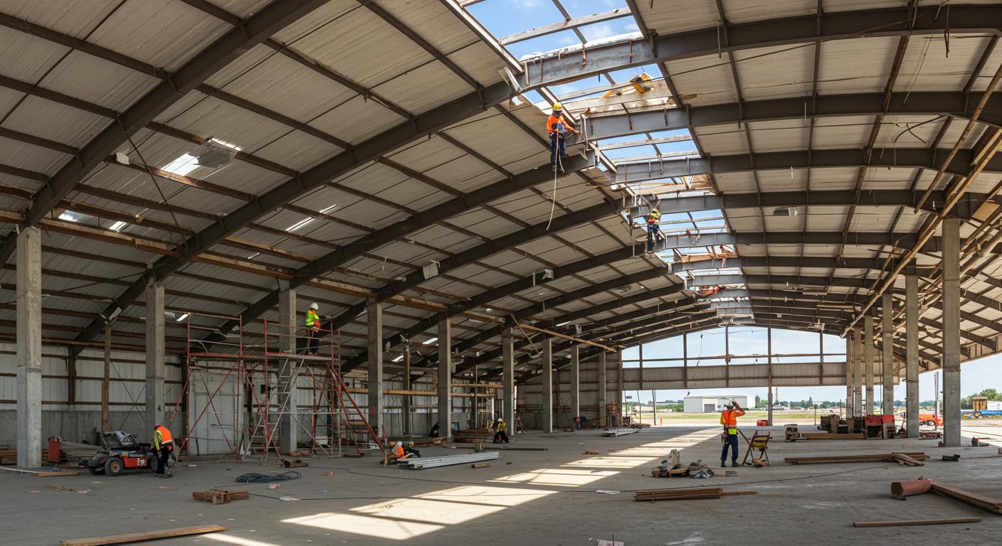 Несущие конструкции ангара