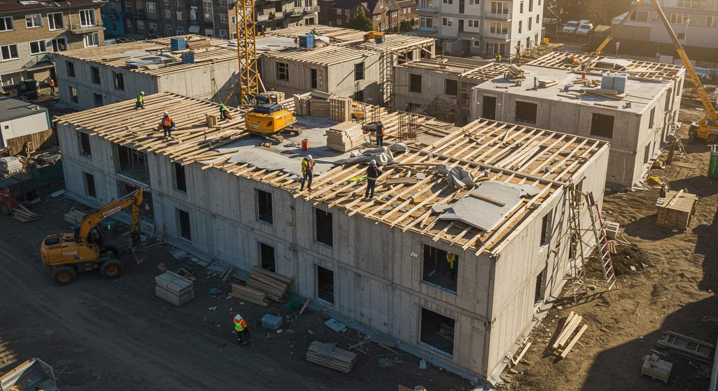 Строительство комбинированных модульных жилых зданий