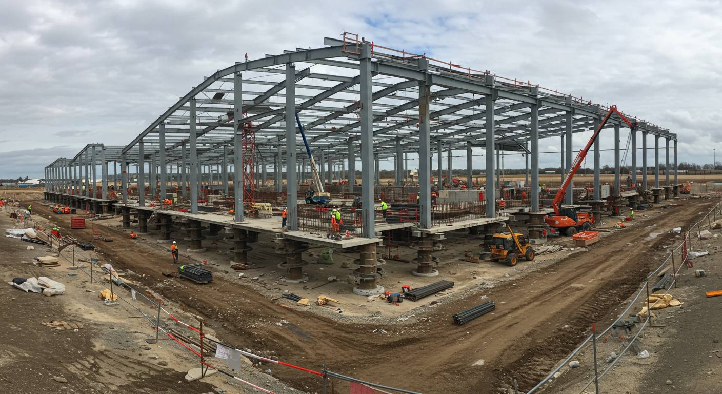 Ангар на винтовых сваях Ангар на винтовых сваях