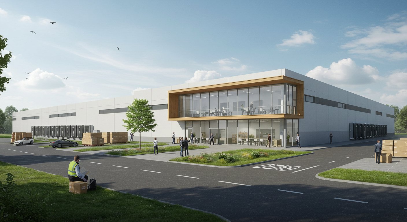 Склад с офисными помещениями для логистики