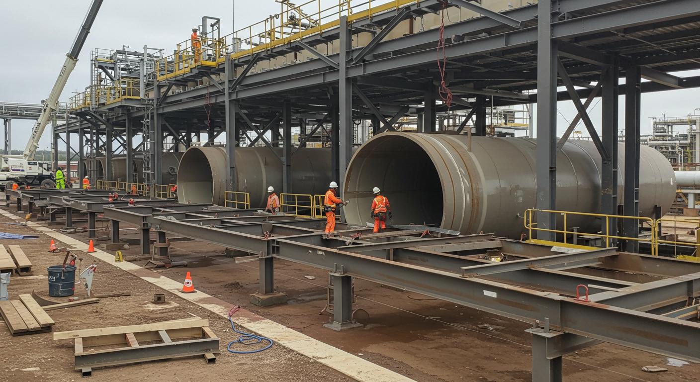 Монтаж ангаров с улучшенными защитными покрытиями для нефтегазовых объектов