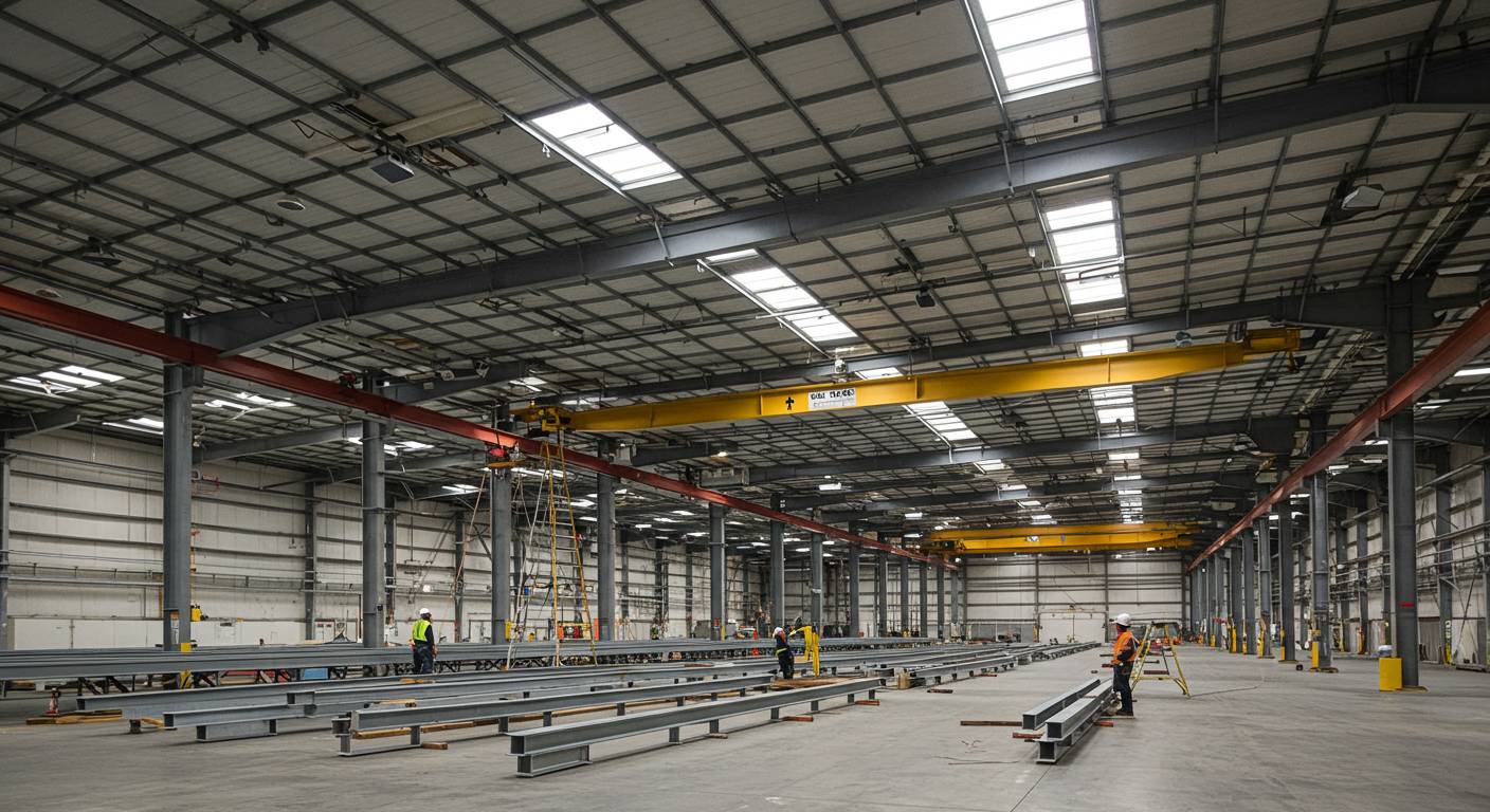 Монтаж ангаров для складов с высокими потолками