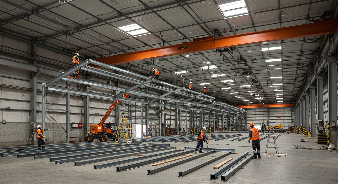 Монтаж ангаров для складов с высокими потолками