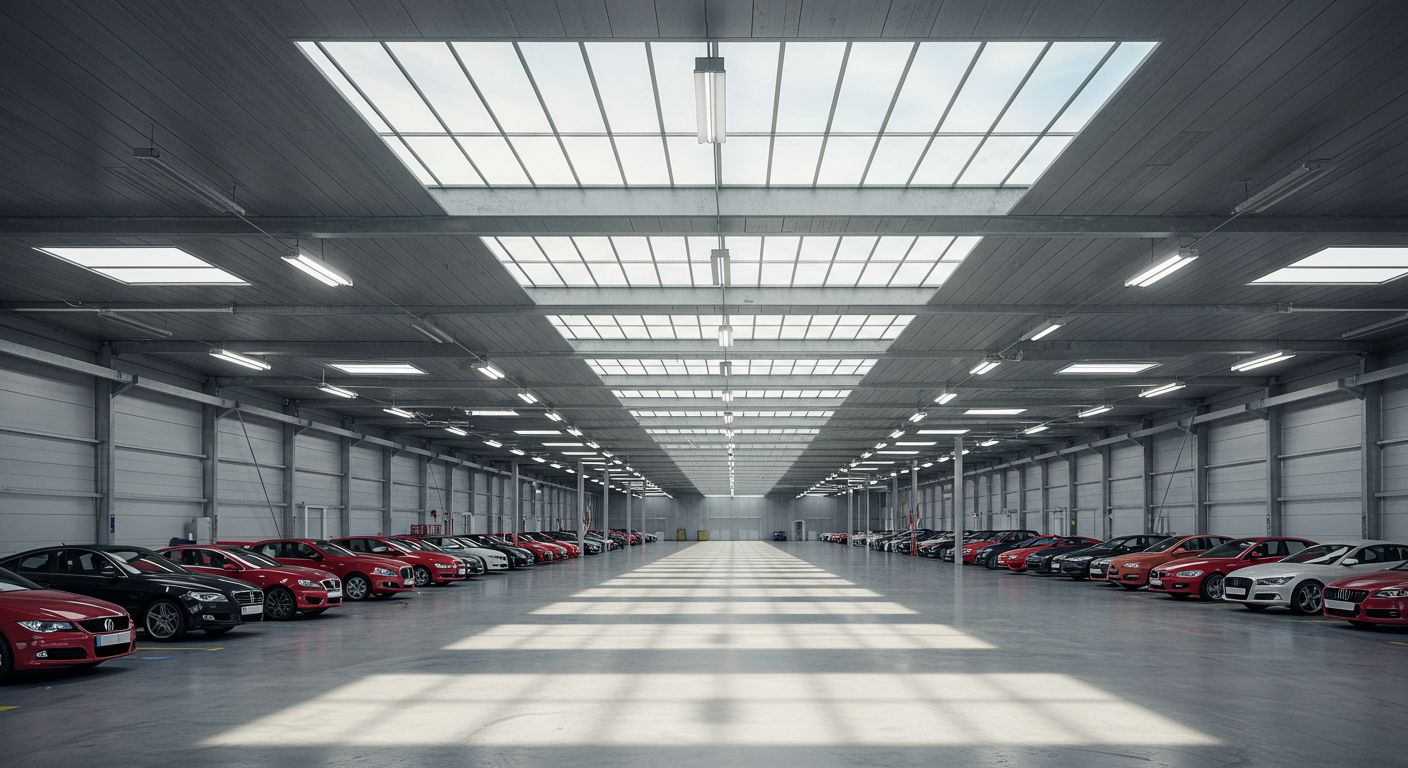 Быстромонтируемый ангар для автомобильной отрасли