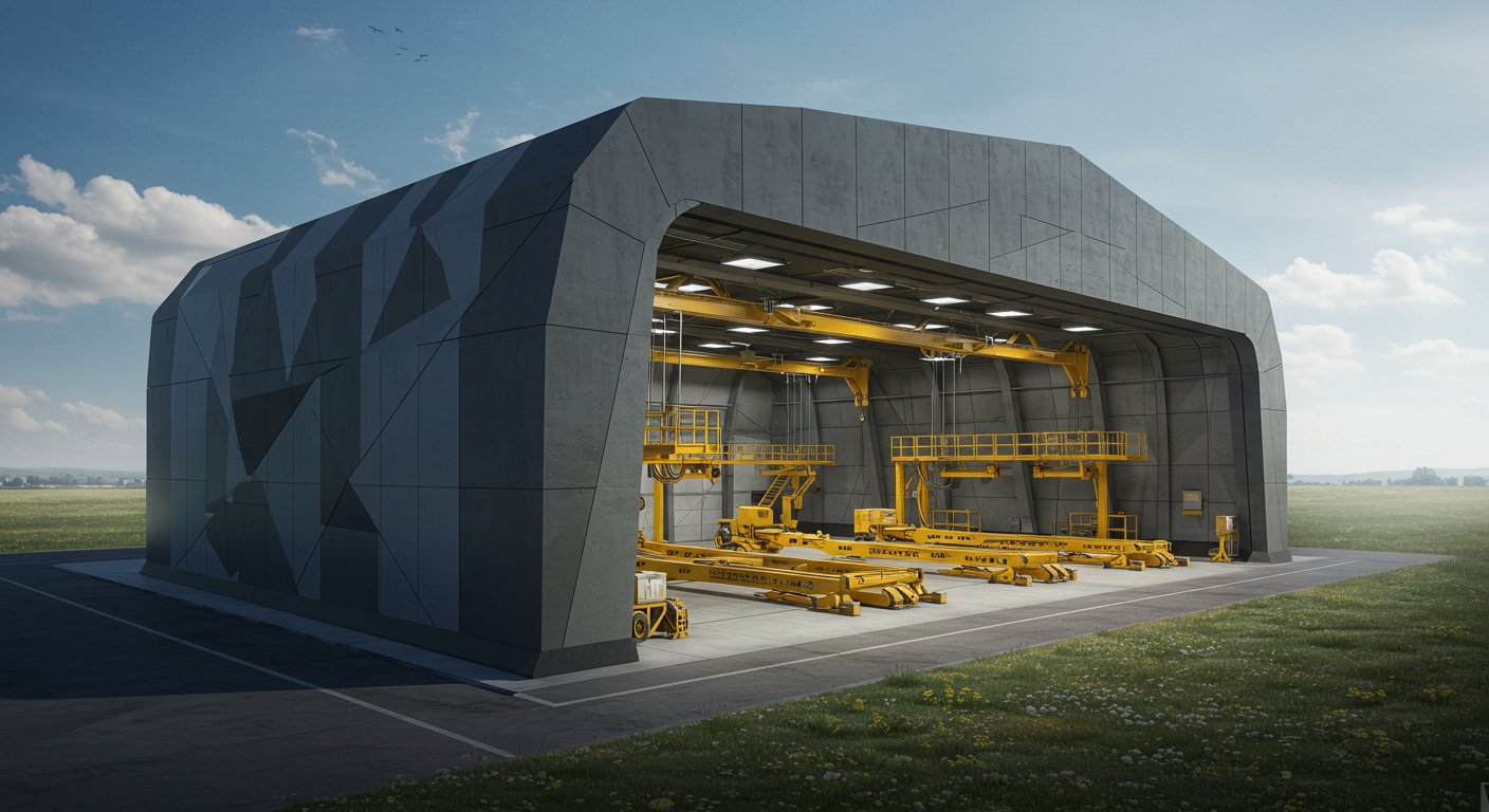 Проектирование ангаров нестандартной конфигурации для обслуживания техники