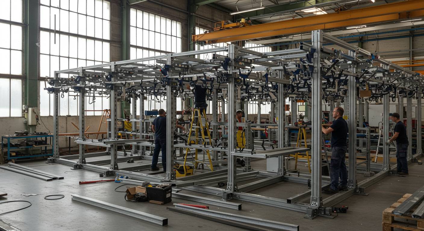 Монтаж ангаров для строительных депо