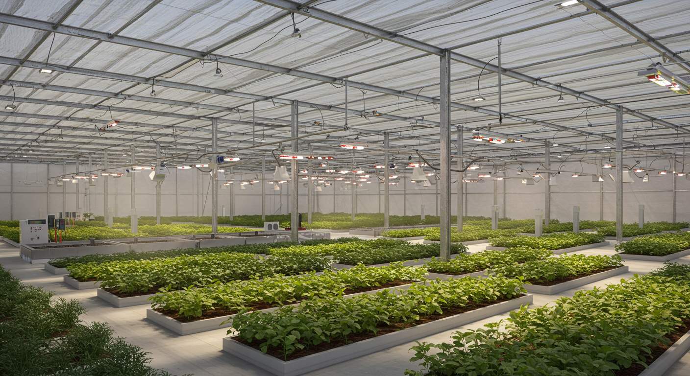 Сельскохозяйственный ангар с инженерными системами