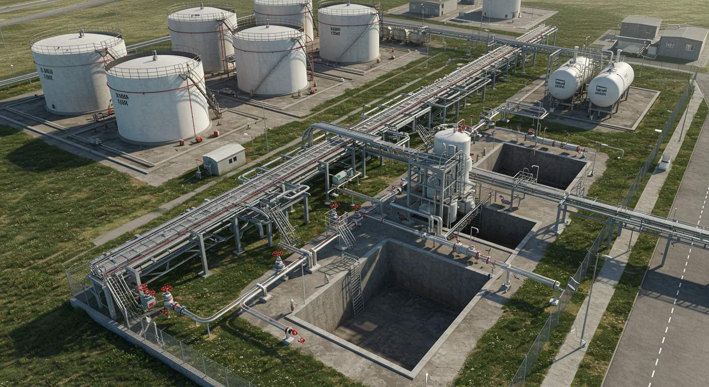 Склад резервного хранения нефти и газа